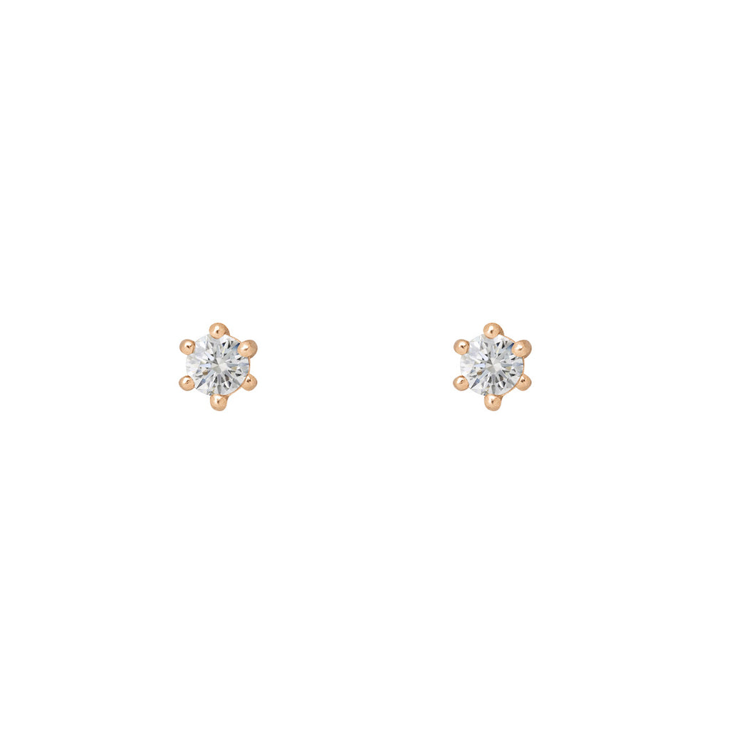 Birthstone Earrings: April Diamond