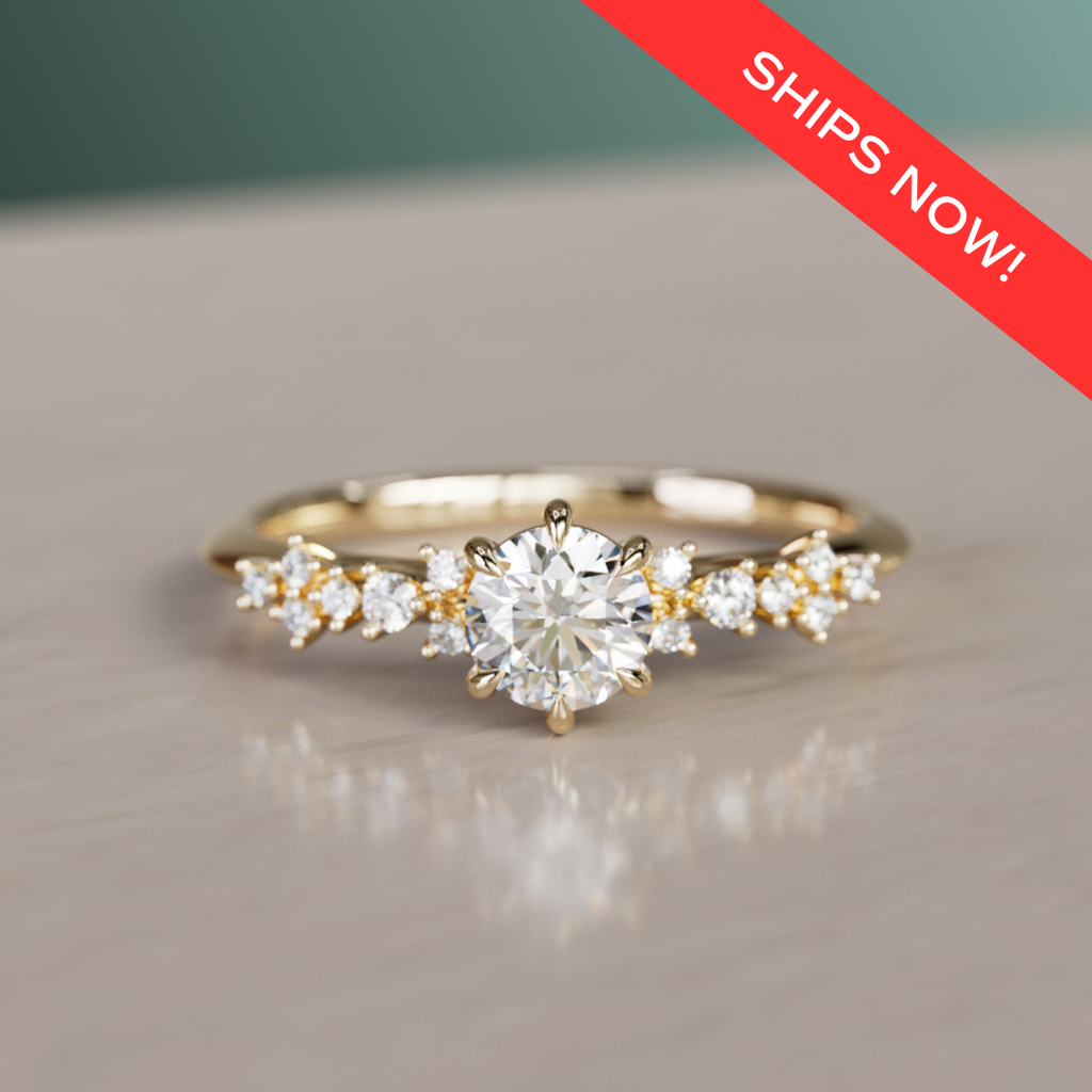 Astrid Unique Celstial Diamond Ring .37 Cts (Ready to Ship) By Valley Rose