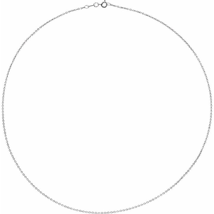 Medium Cable Chain 18" Necklace 1.5mm in Platinum
