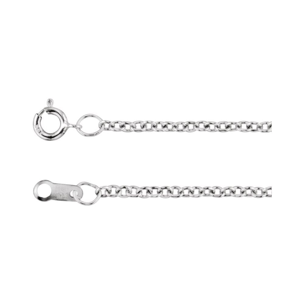 Medium Cable Chain 18" Necklace 1.5mm in Platinum