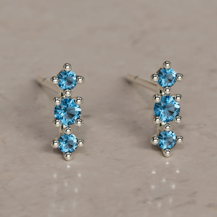 December Birthstone Topaz Earrings Thalia Studs
