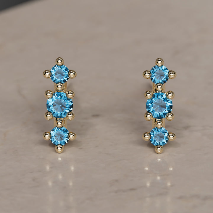 December Birthstone Topaz Earrings Thalia Studs