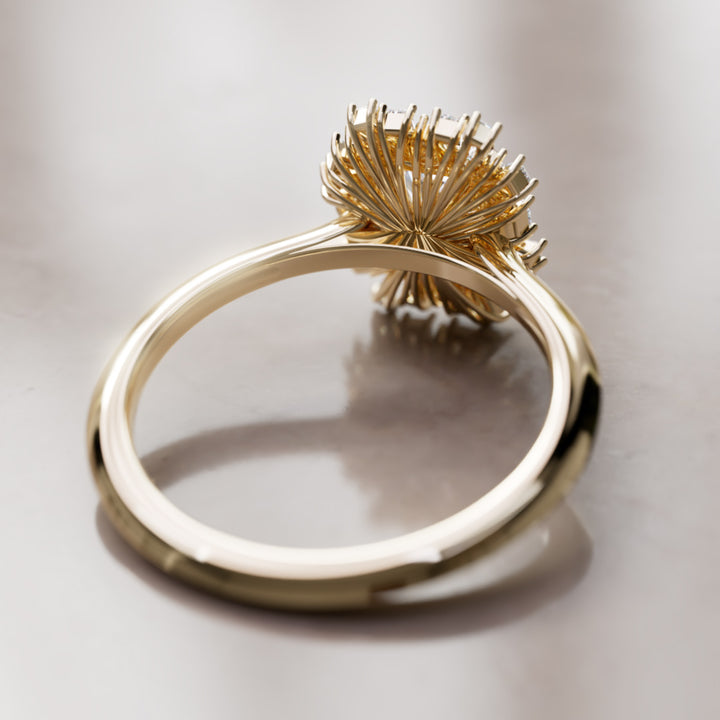 Elowen Diamond Vintage Fantasy Halo Engagement Ring By Valley Rose