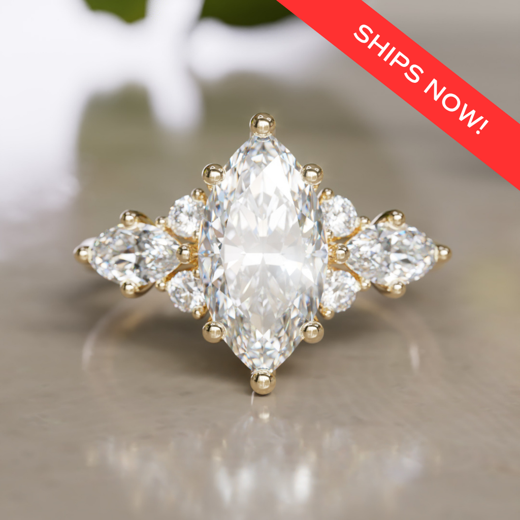 Elain Marquise 1.52ct E VVS1 Lab Diamond Engagement Ring (Ready to Ship)