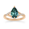 Fantasy Pear Sapphire Crossover Engagement Ring by Valley Rose