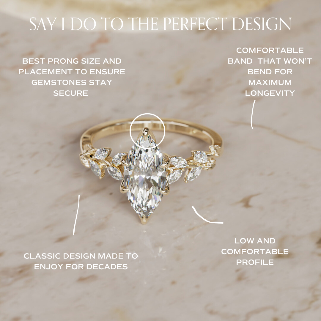 Farren Marquise 1,5 Karat E VVS2 Labor-Diamant Verlobungsring (Versandbereit)