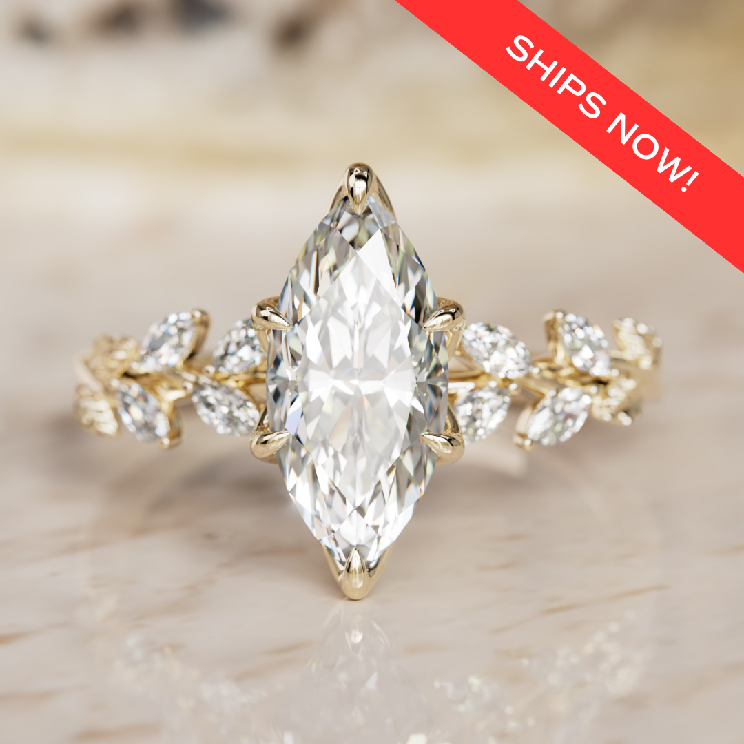 Farren Marquise 1,5 Karat E VVS2 Labor-Diamant Verlobungsring (Versandbereit)