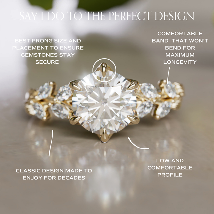 Farren Marquise 1,5 ct E VVS2 Laboratoriediamant Forlovelsesring (Klar til Afsendelse)