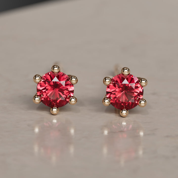 Birthstone Earrings: July Ruby