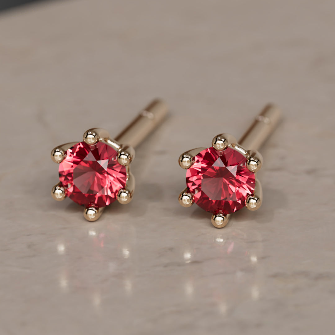 Birthstone Earrings: July Ruby