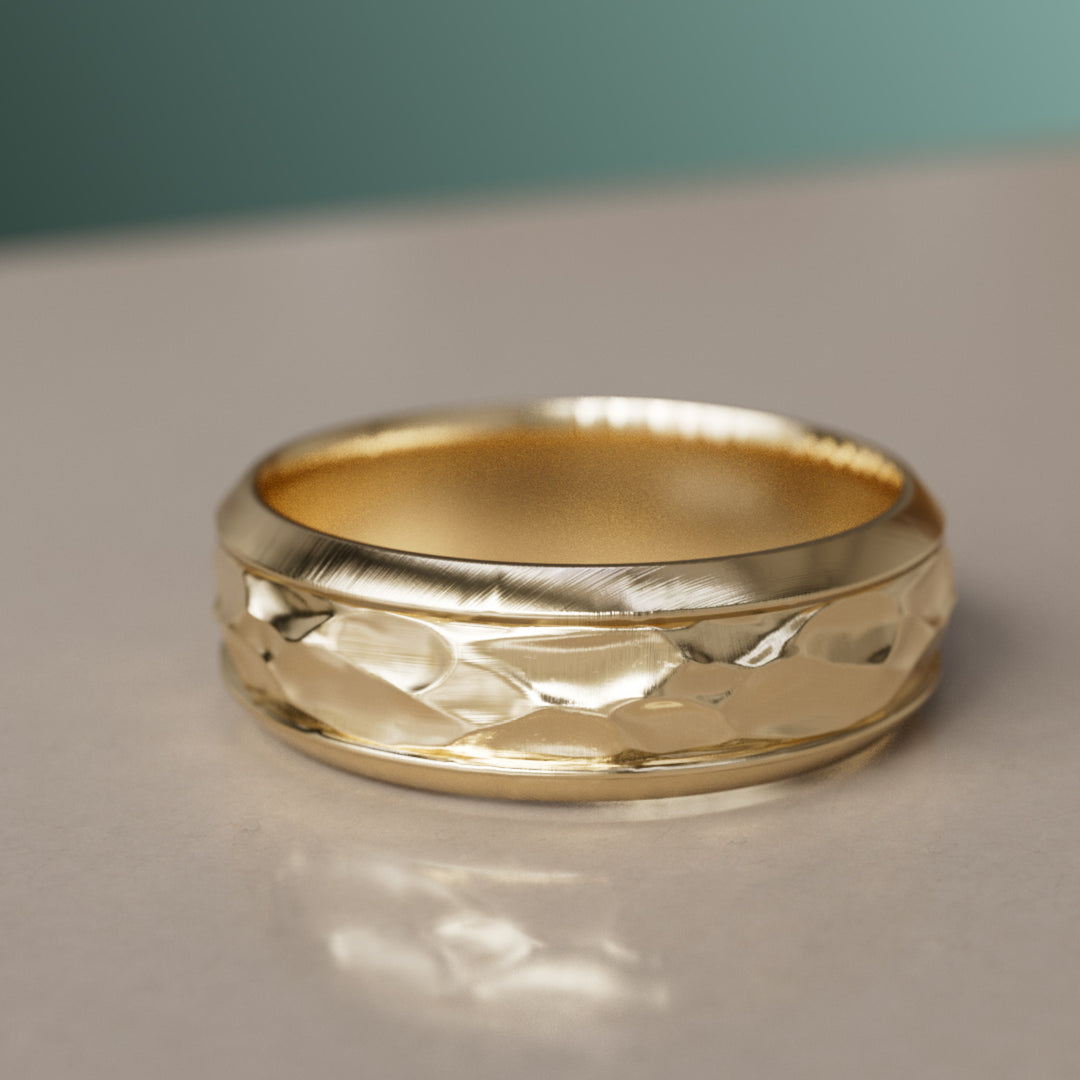 Marcus Unique Nature Inspired Vintage Men's Wedding Ring