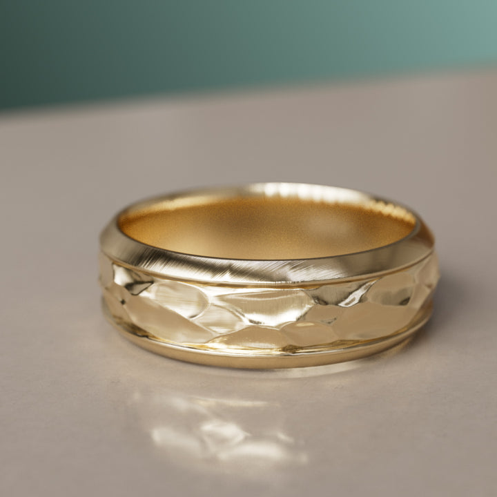 Marcus Unique Nature Inspired Vintage Men's Wedding Ring