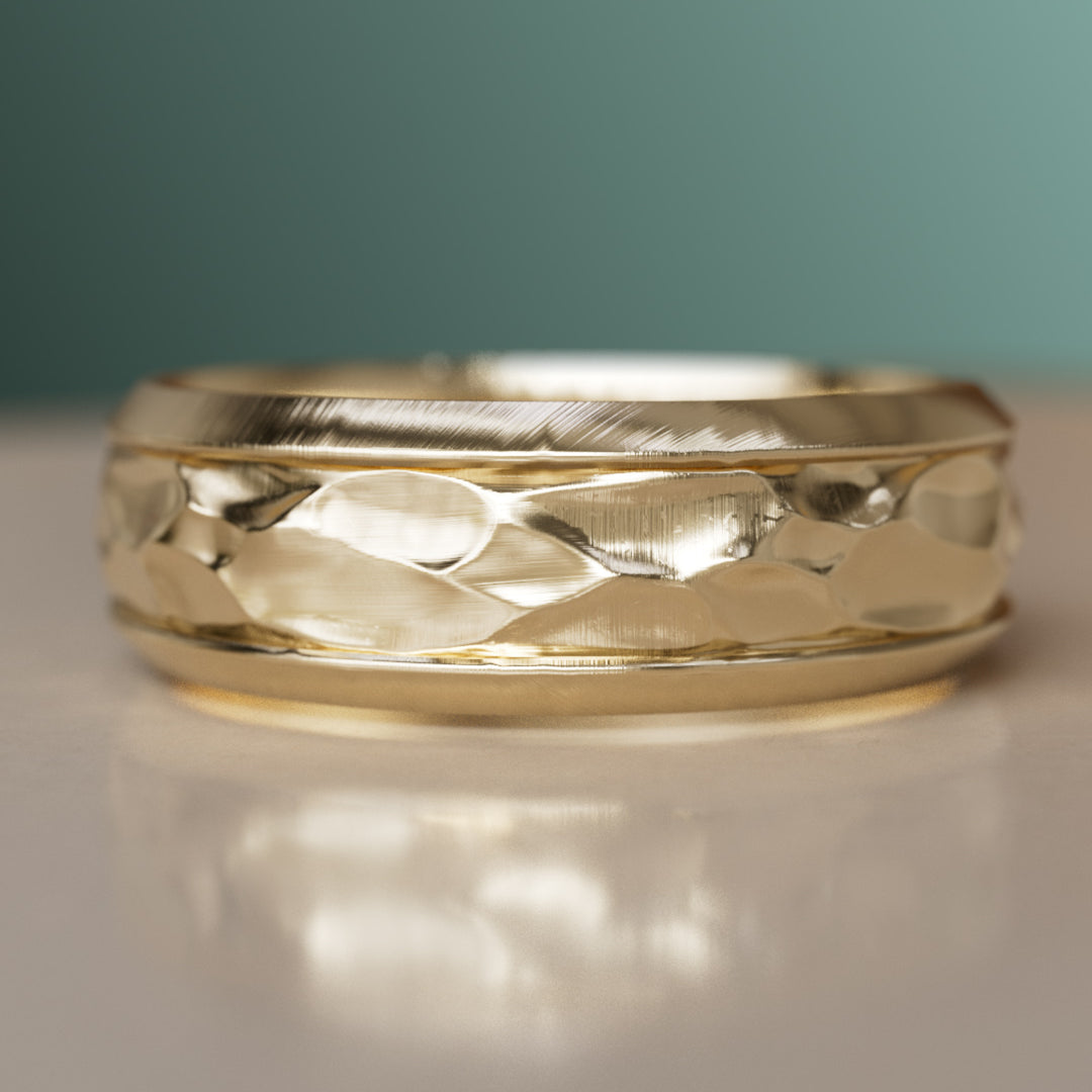 Marcus Unique Nature Inspired Vintage Men's Wedding Ring