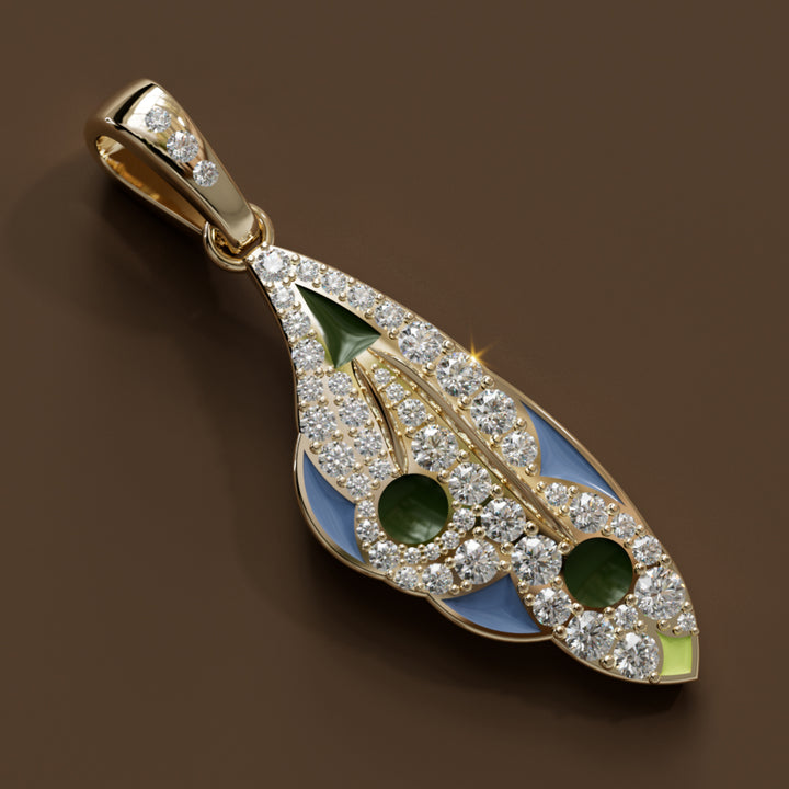 Mariposa Anhänger Einzigartige Natur Schmetterling Labor Diamant Halskette im Schwalbenschwanz-Stil