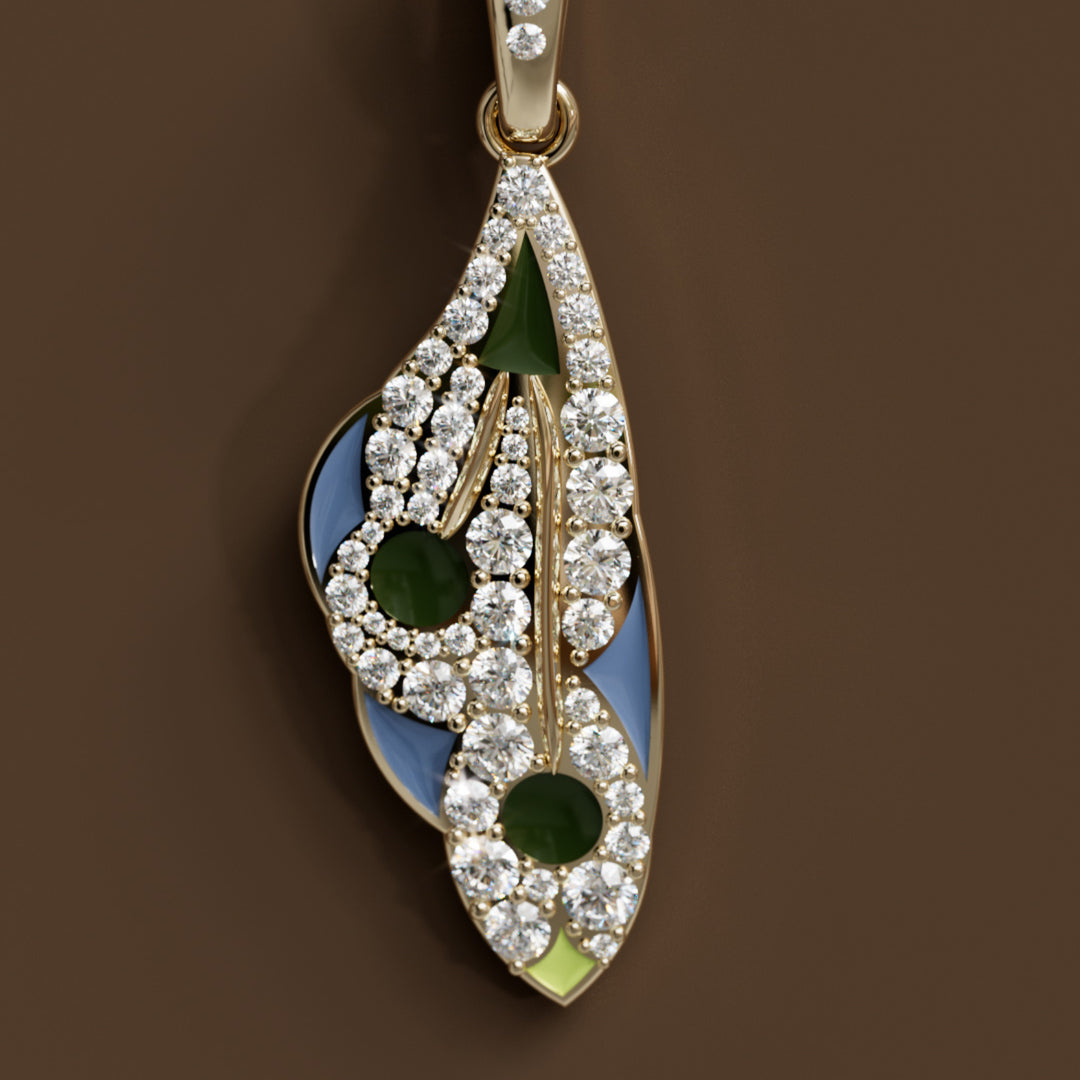 Mariposa Anhänger Einzigartige Natur Schmetterling Labor Diamant Halskette im Schwalbenschwanz-Stil