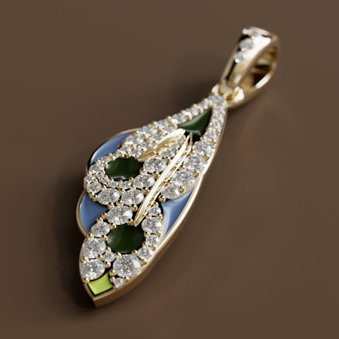 Mariposa Anhänger Einzigartige Natur Schmetterling Labor Diamant Halskette im Schwalbenschwanz-Stil