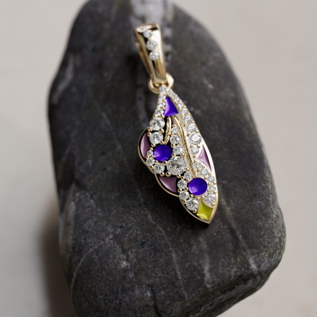Collier pendentif Mini Mariposa unique papillon nature en créature marine