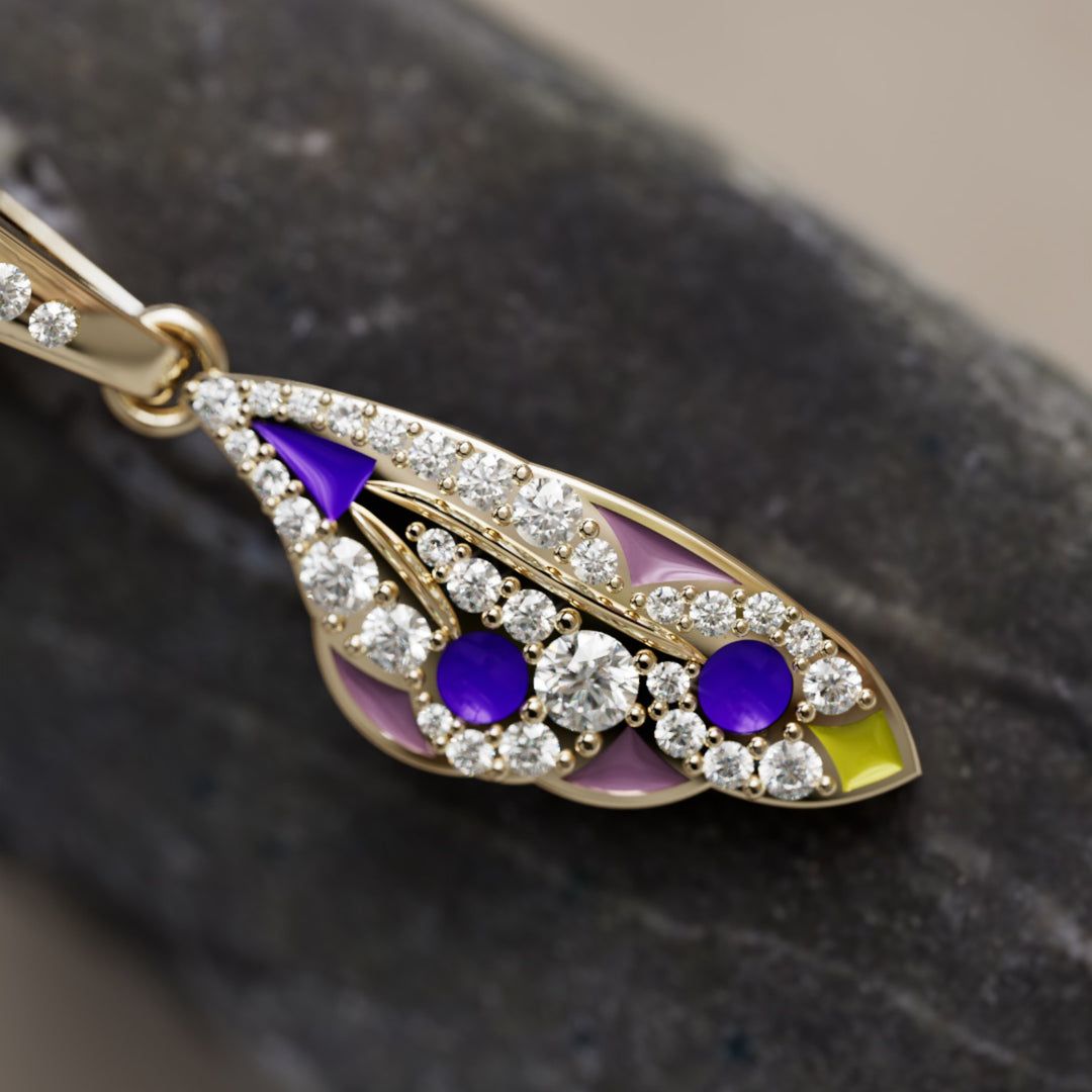 Collier pendentif Mini Mariposa unique papillon nature en créature marine