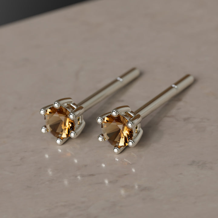 Boucles d'oreilles pierre de naissance : Citrine de novembre