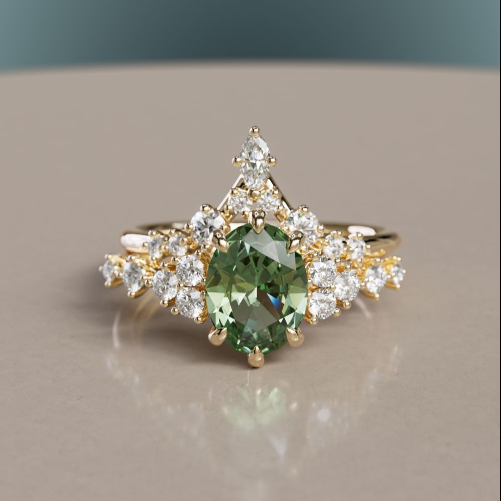 Bague de Mariage Empilable Ella en V Diamant de synthèse