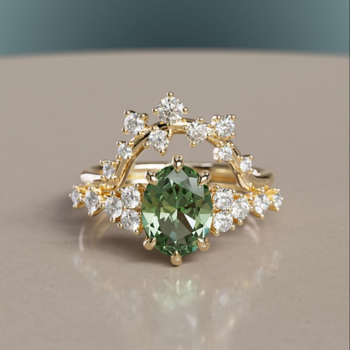 Milky Way Celestial Wedding Band Stacking Ring Lab Created Diamond (Ready to Ship)