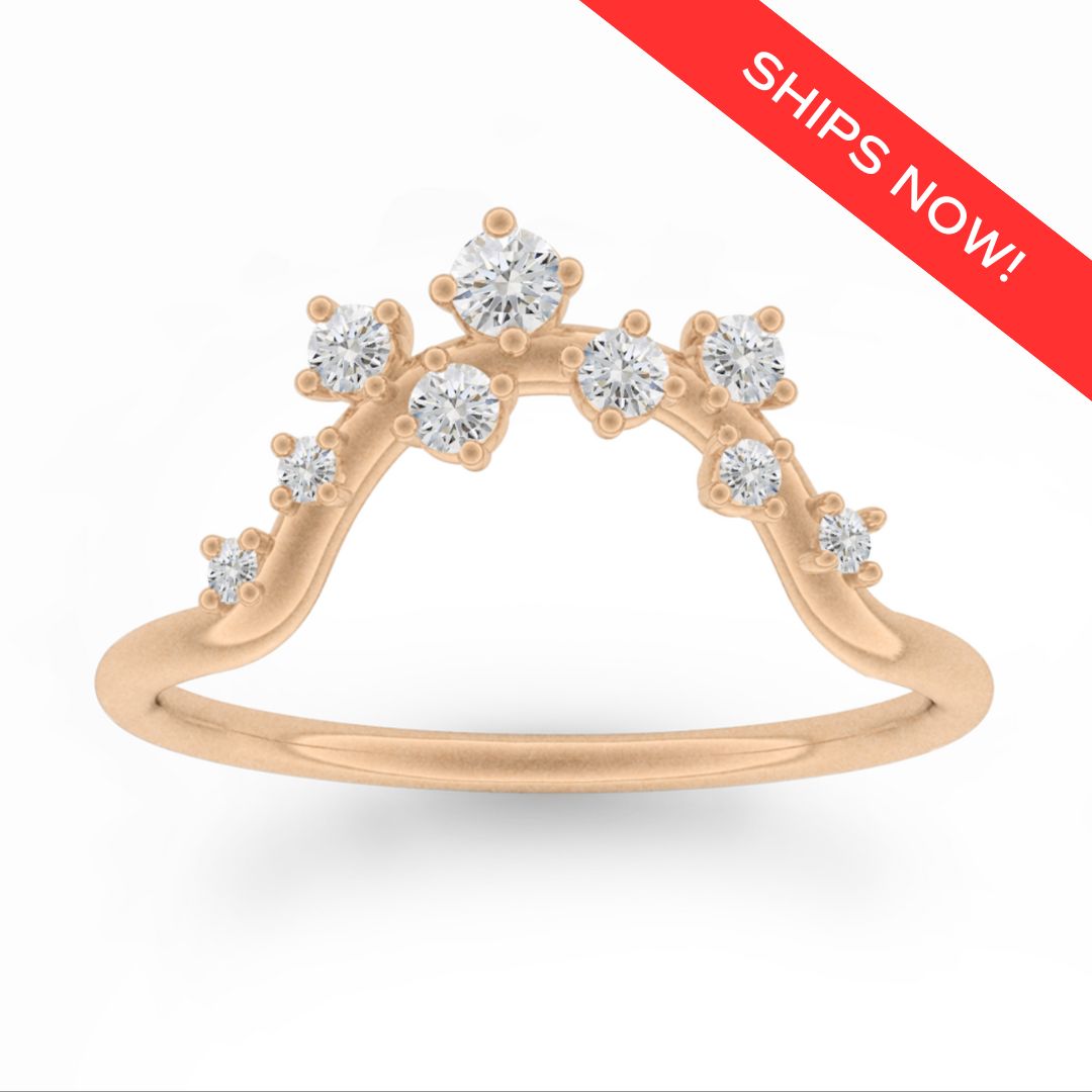 Anello impilabile Via Lattea, diamante creato in laboratorio