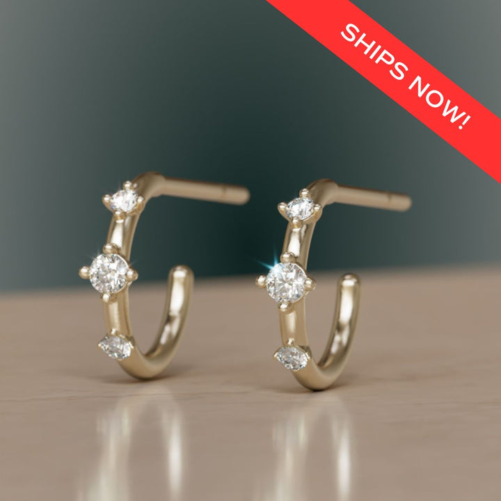 Orion's Bælte Øreringe, Diamant