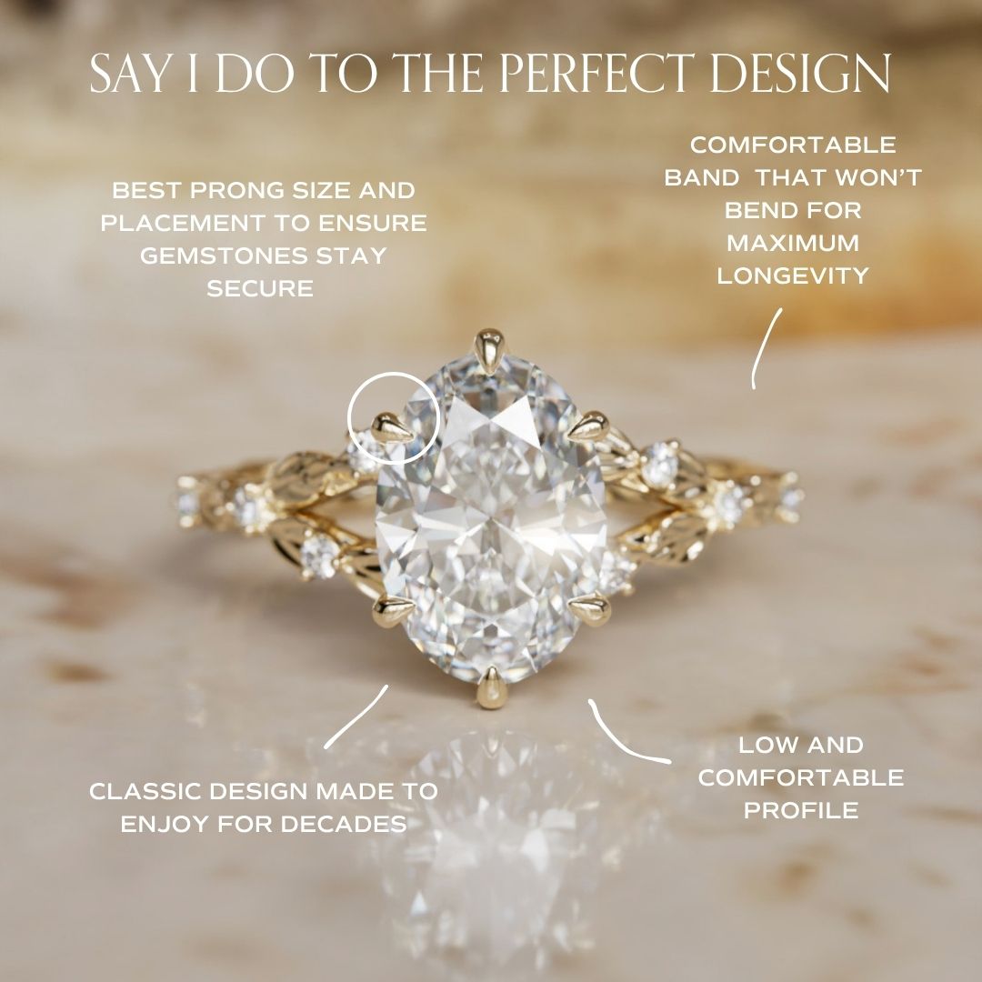 Sorrel Oval Lab Diamond Nature Engagement Ring (Setting Only)