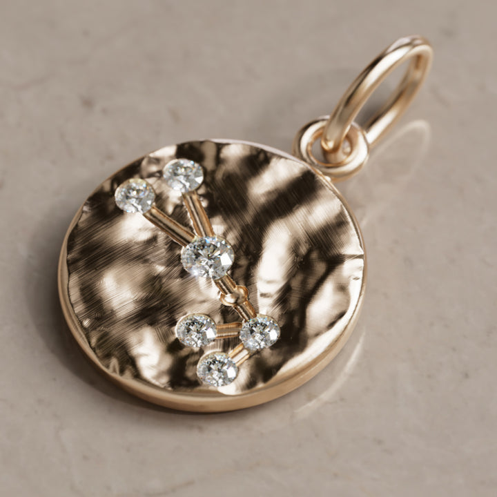 Zawieszka Moneta z Laboranckim Diamentem Znaku Zodiaku Konstelacja Byka