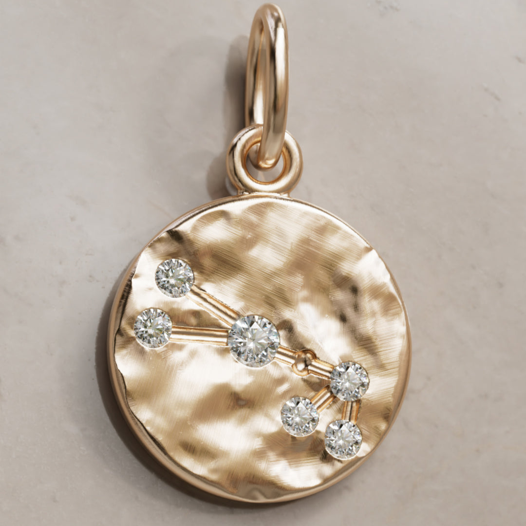 Zawieszka Moneta z Laboranckim Diamentem Znaku Zodiaku Konstelacja Byka