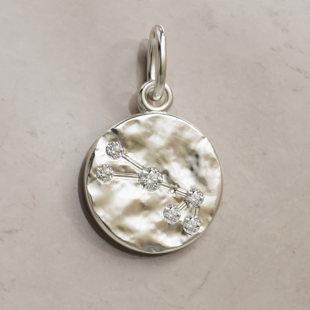 Zawieszka Moneta z Laboranckim Diamentem Znaku Zodiaku Konstelacja Byka