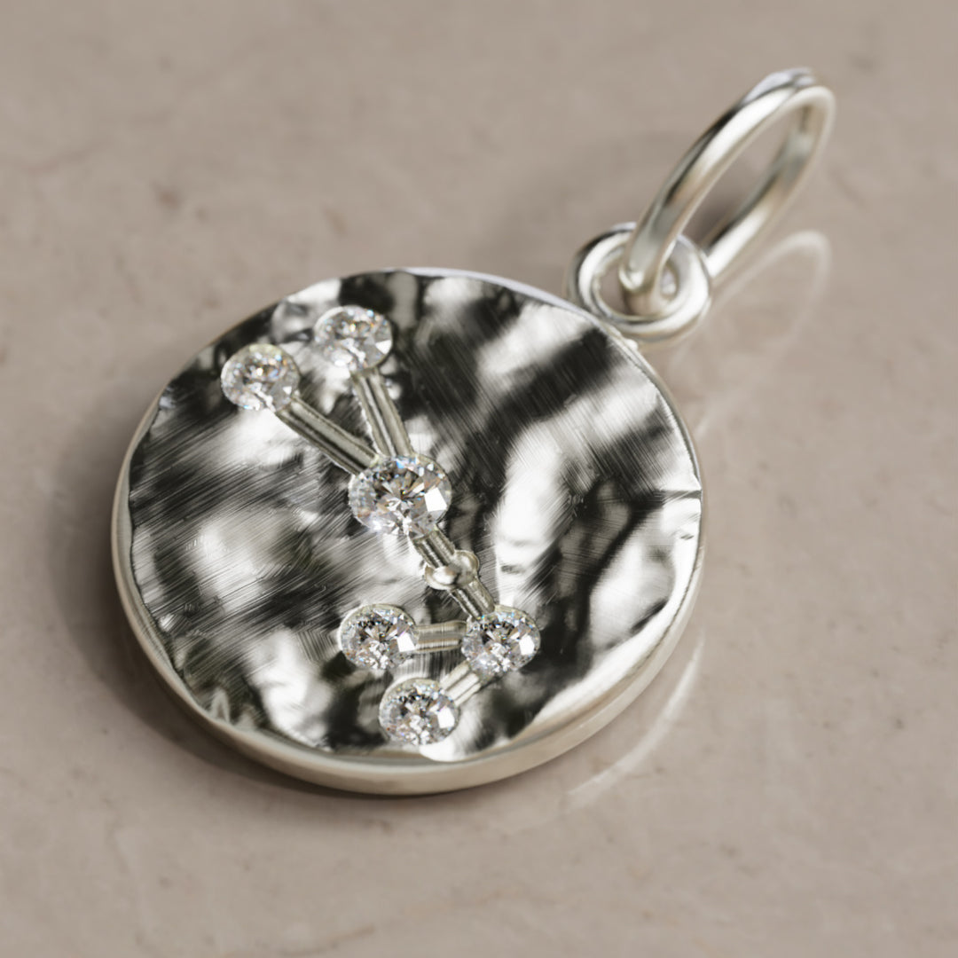 Zawieszka Moneta z Laboranckim Diamentem Znaku Zodiaku Konstelacja Byka