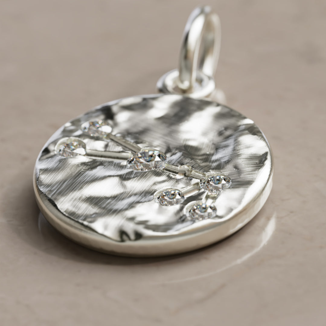 Zawieszka Moneta z Laboranckim Diamentem Znaku Zodiaku Konstelacja Byka