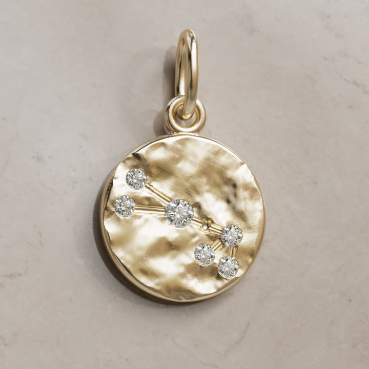 Zawieszka Moneta z Laboranckim Diamentem Znaku Zodiaku Konstelacja Byka