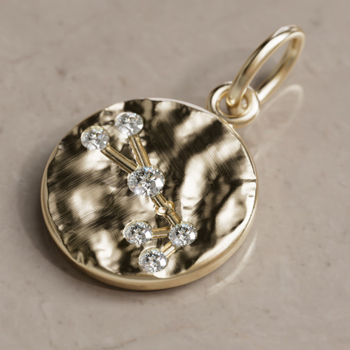 Zawieszka Moneta z Laboranckim Diamentem Znaku Zodiaku Konstelacja Byka