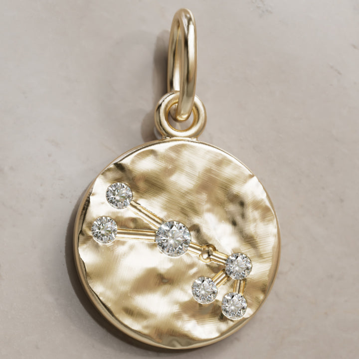 Zawieszka Moneta z Laboranckim Diamentem Znaku Zodiaku Konstelacja Byka