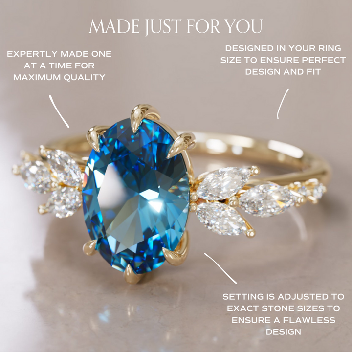 Calla Oval Blue Sapphire Engagement Ring