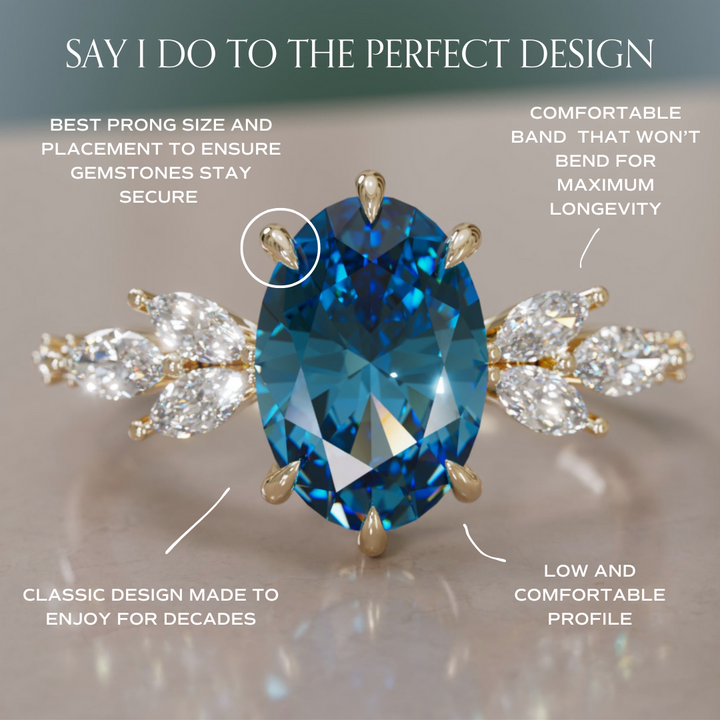 Calla Oval Blue Sapphire Engagement Ring