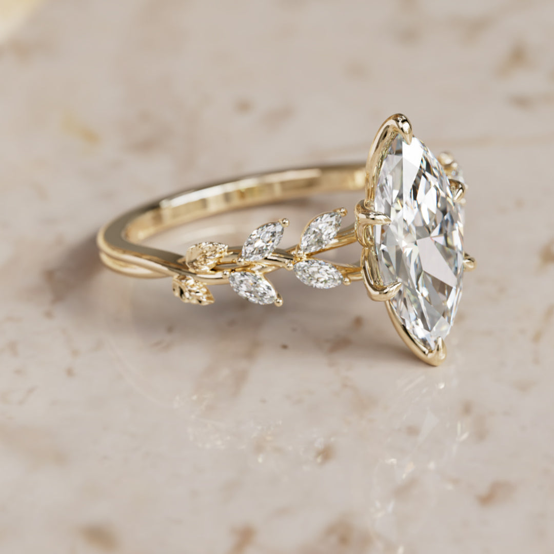 Farren Marquise 1,5 Karat E VVS2 Labor-Diamant Verlobungsring (Versandbereit)