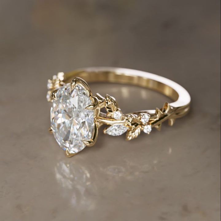 Rosewood Oval 1.54ct E VVS2 Lab Diamond Engagement Ring (Ready to Ship)