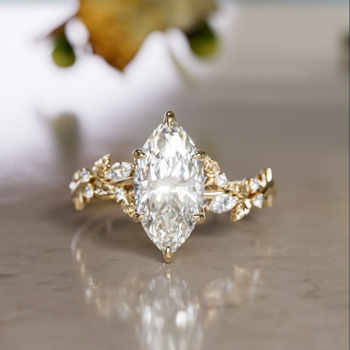 Rosewood Marquise 1,51 ct E VVS2 Labor-Diamant Verlobungsring (Versandbereit)