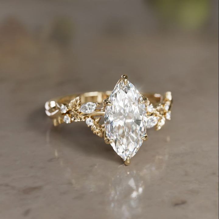 Rosewood Marquise 1,51 ct E VVS2 Labor-Diamant Verlobungsring (Versandbereit)