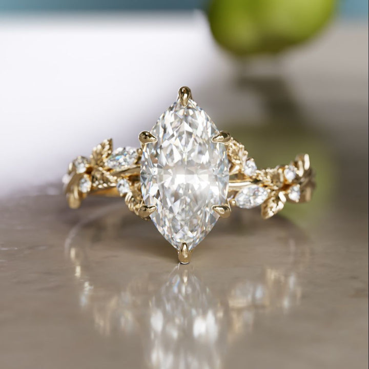 Rosewood Marquise 1.51ct E VVS2 Lab Diamond Engagement Ring (Ready to Ship)