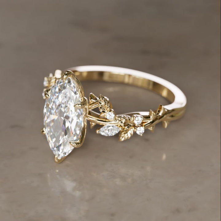 Rosewood Marquise 1,51 ct E VVS2 Labor-Diamant Verlobungsring (Versandbereit)