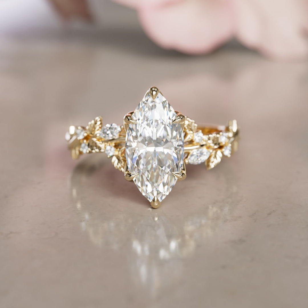 Rosewood Marquise 1.50ct F VVS2 Lab Diamond Engagement Ring (Ready to Ship)