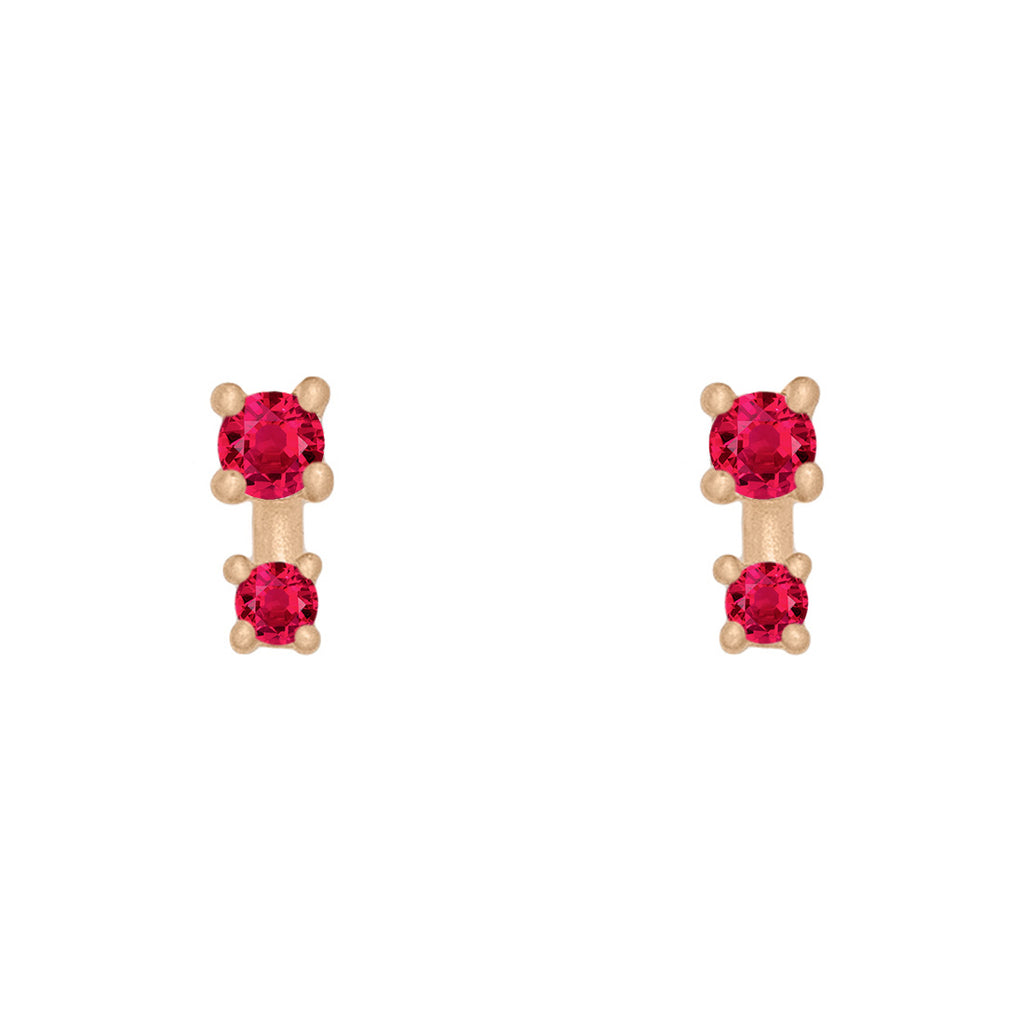 Alula Earrings, Red Ruby