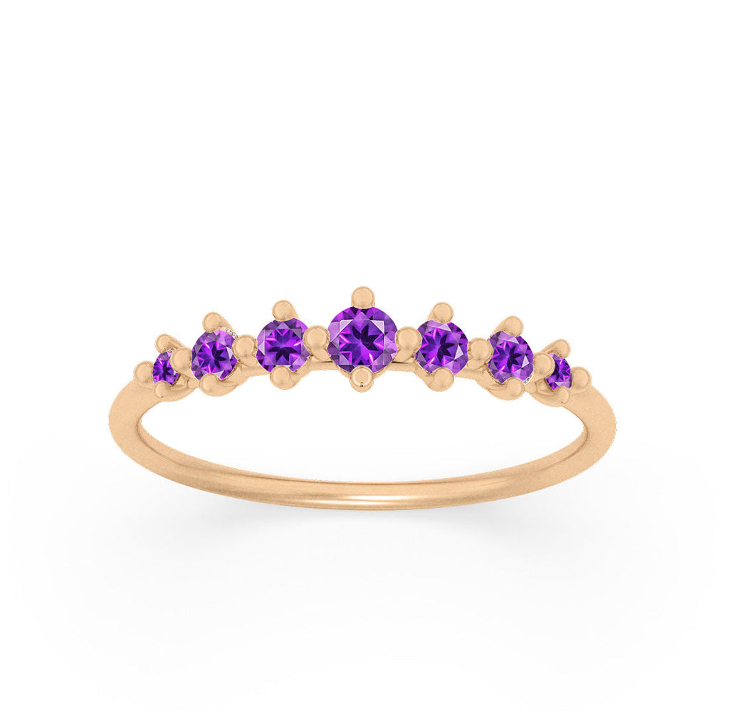 Amethyst Dainty Stacking Ethical Ring By Valley Rose
