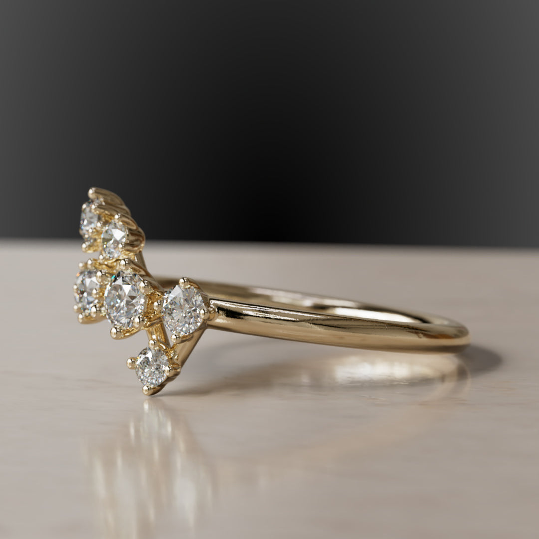 Andromeda Celestial Cluster Ring with Diamonds