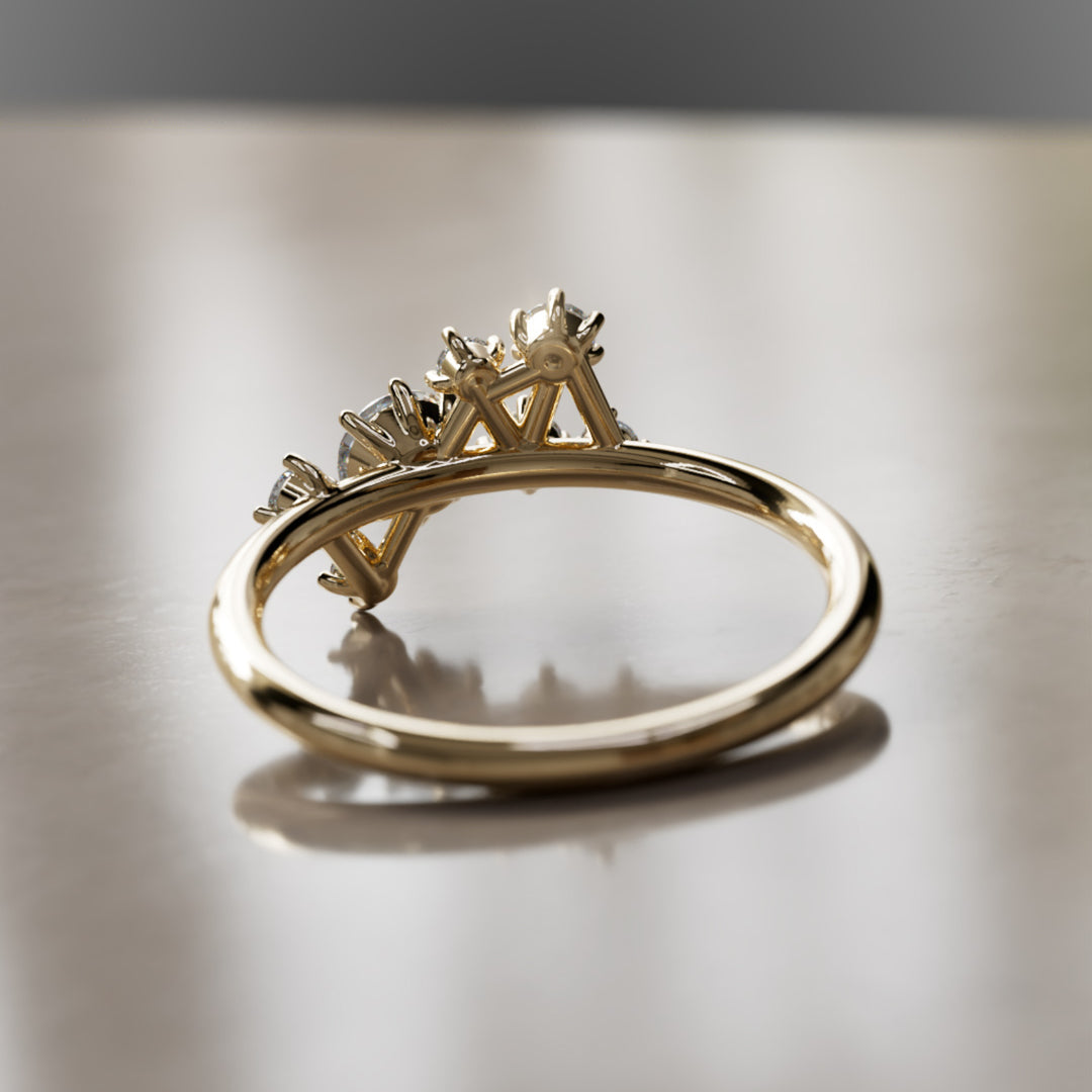 Andromeda Celestial Diamond Cluster Ring