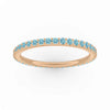 Aquamarine Eternity Ring, Gold Wedding Stacking Band By Valley Rose